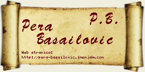 Pera Basailović vizit kartica